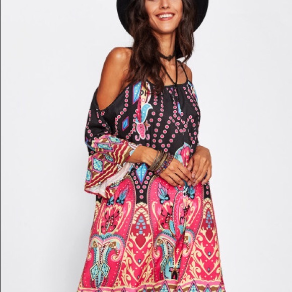 ❌SOLD❌ Kimono Sleeve Dress - Picture 3 of 5